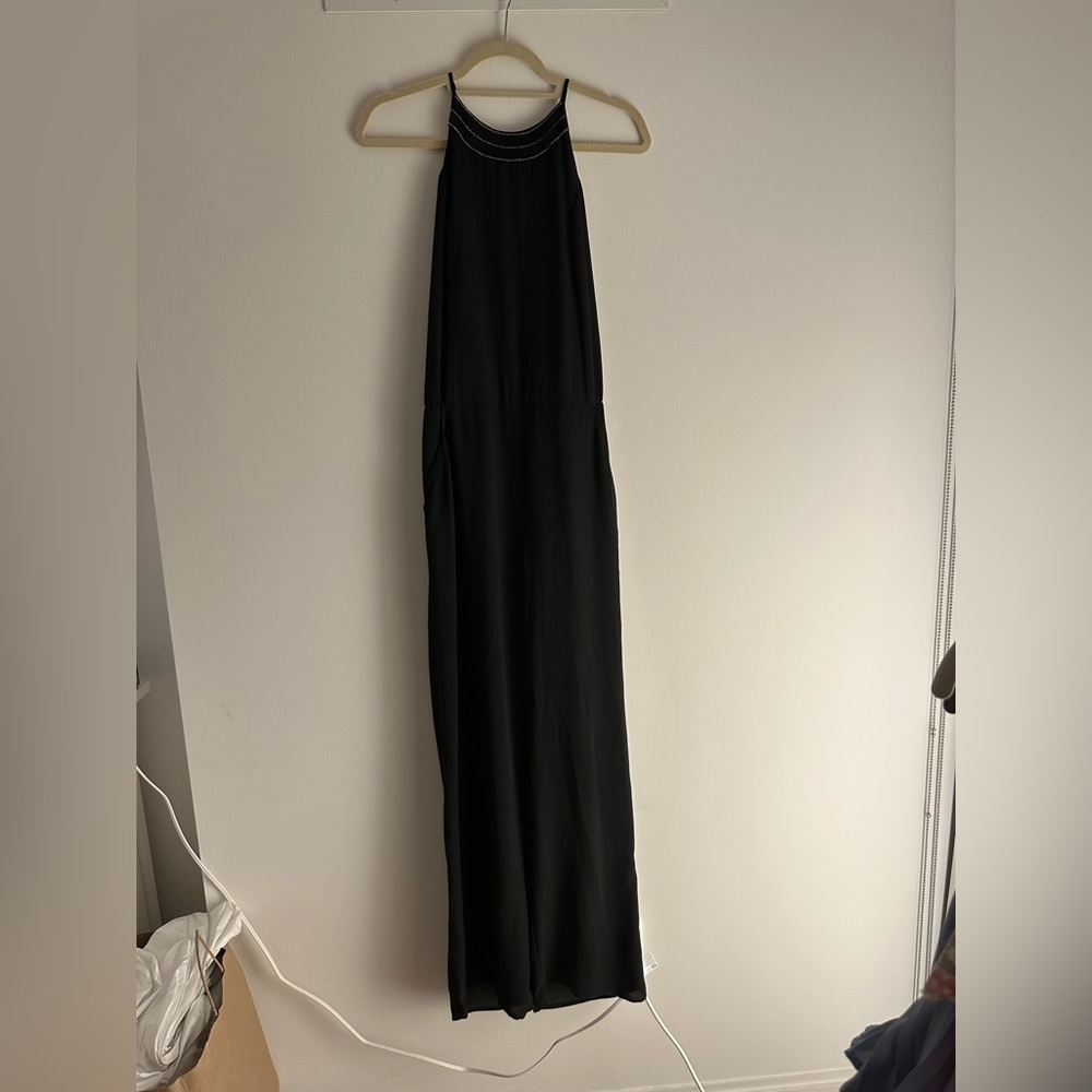 Eight Sixty Beaded Jumpsuit in Black, size: L